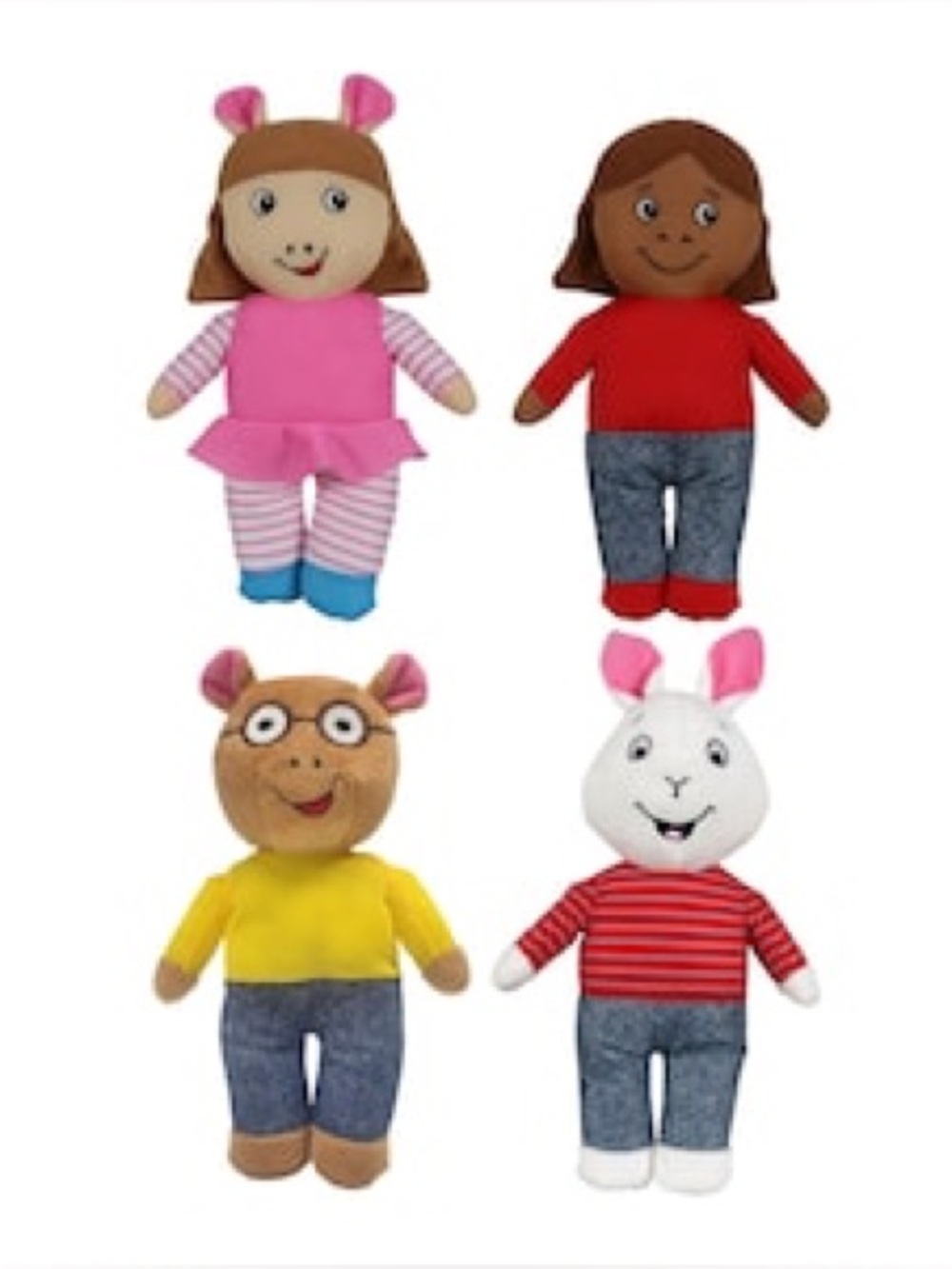 PBS Kids Show Arthur 8” Stuffed Characters - Set of 4